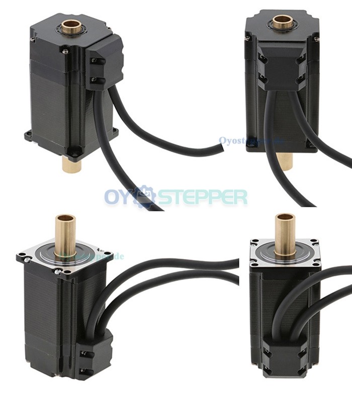 Oukeda NEMA 23 Schrittmotor mit Hohlwelle, Bipolar, 1,8°, 1,89 Nm, 4,2A, 2,52V, Doppelwelle, 57 × 57 mm